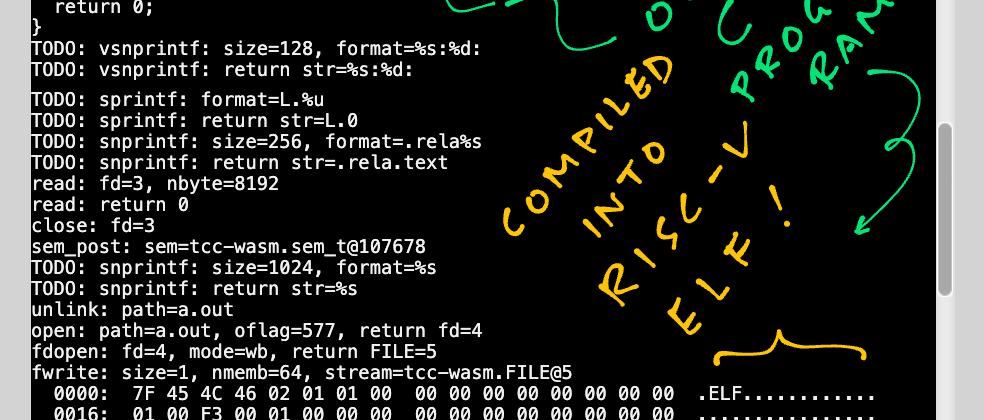 Cover image for TCC RISC-V Compiler runs in the Web Browser (thanks to Zig Compiler)