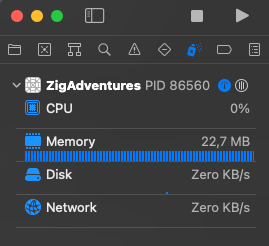 memory stats tab in xcode
