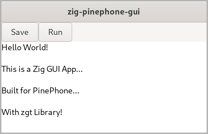 PinePhone App with Zig and zgt