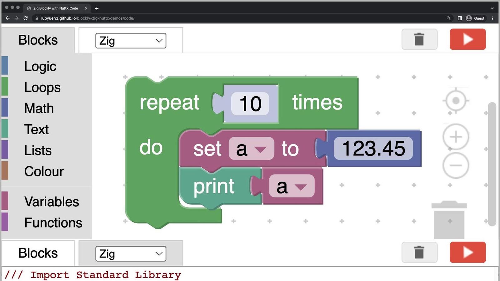 Saving and loading Blockly workspace to/from local storage