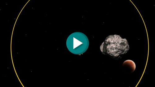 Video of an asteroid moving back and forth as if it was a spring